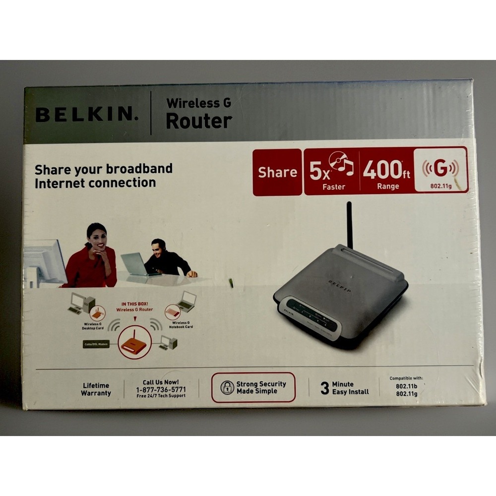 Belkin F5d7230-4 Wireless G Router 2.4GHz-802.11g VER. 6002